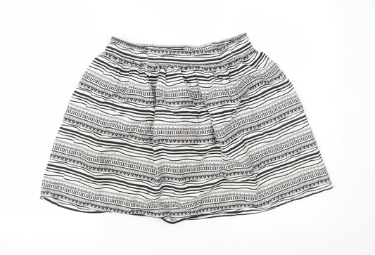 Atmosphere Womens Black Geometric  Flare Skirt Size 8