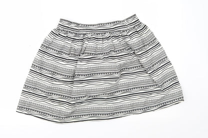 Atmosphere Womens Black Geometric  Flare Skirt Size 8