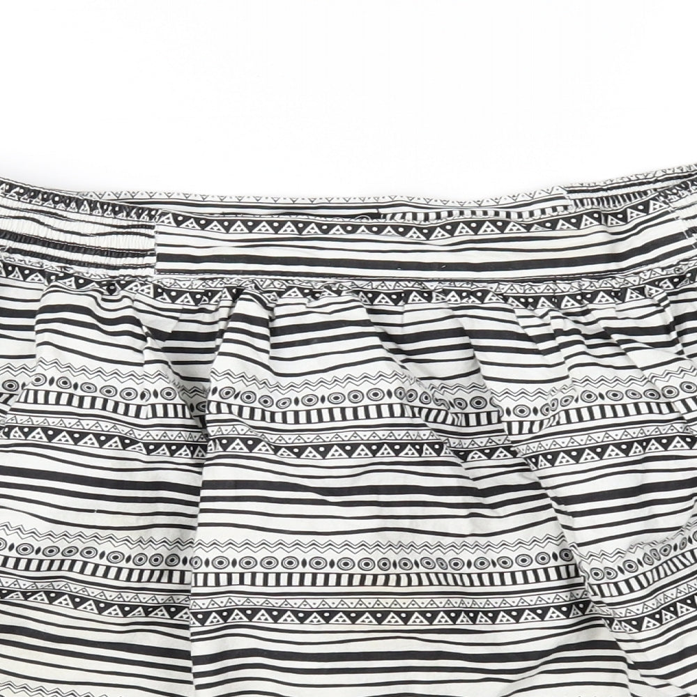 Atmosphere Womens Black Geometric  Flare Skirt Size 8