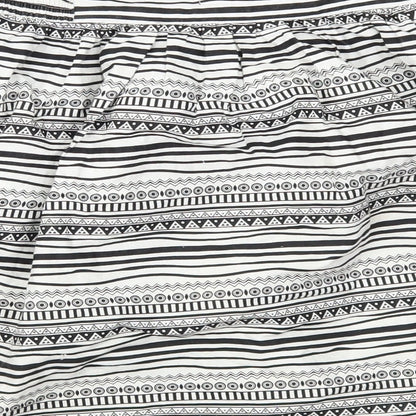 Atmosphere Womens Black Geometric  Flare Skirt Size 8