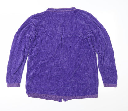 Bonmarché Womens Purple  Knit Cardigan Jumper Size S