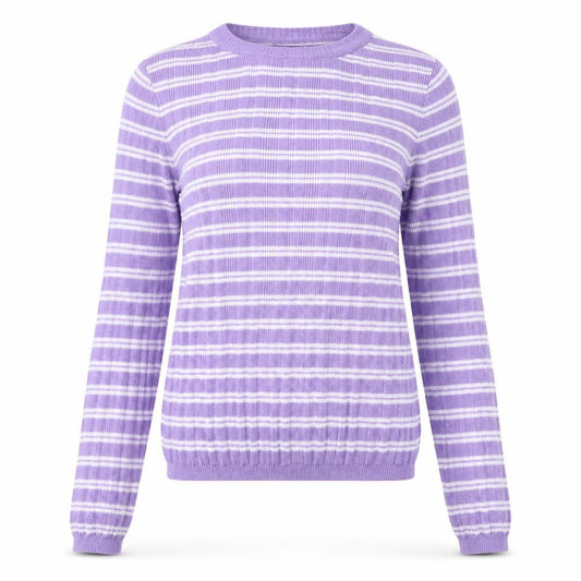 Primark Womens Purple Striped Knit Pullover Jumper Size XS