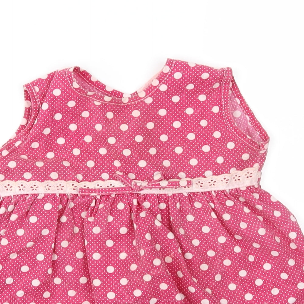 Isabelle Rose Collection Girls Pink Polka Dot  Fit & Flare  Size 18-24 Months