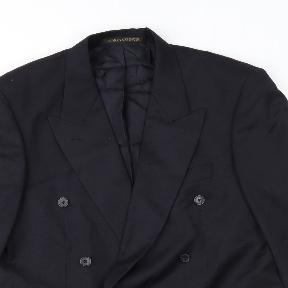 Mens UK Size 42 Marks and Spencer Regular Blue Suit Jacket