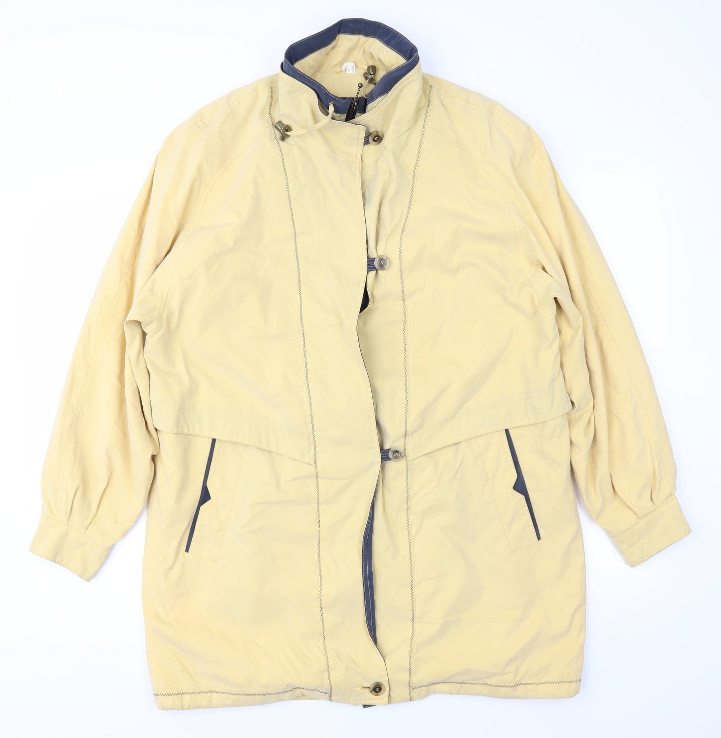 Womens UK Size 14 Astraka Yellow Overcoat