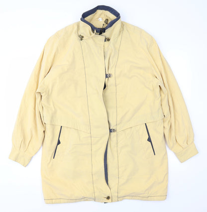 Womens UK Size 14 Astraka Yellow Overcoat