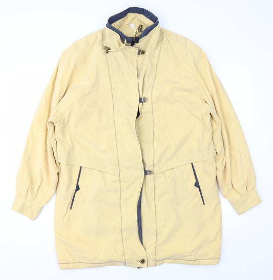 Womens UK Size 14 Astraka Yellow Overcoat