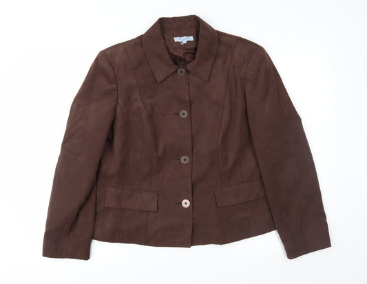 Womens UK Size 16 Anne Brooks Brown Jacket