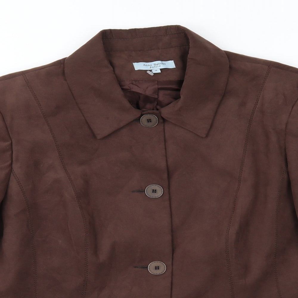 Womens UK Size 16 Anne Brooks Brown Jacket