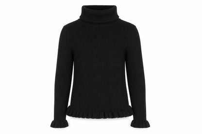 Matalan Girls Black  Knit Pullover Jumper Size 9 Years