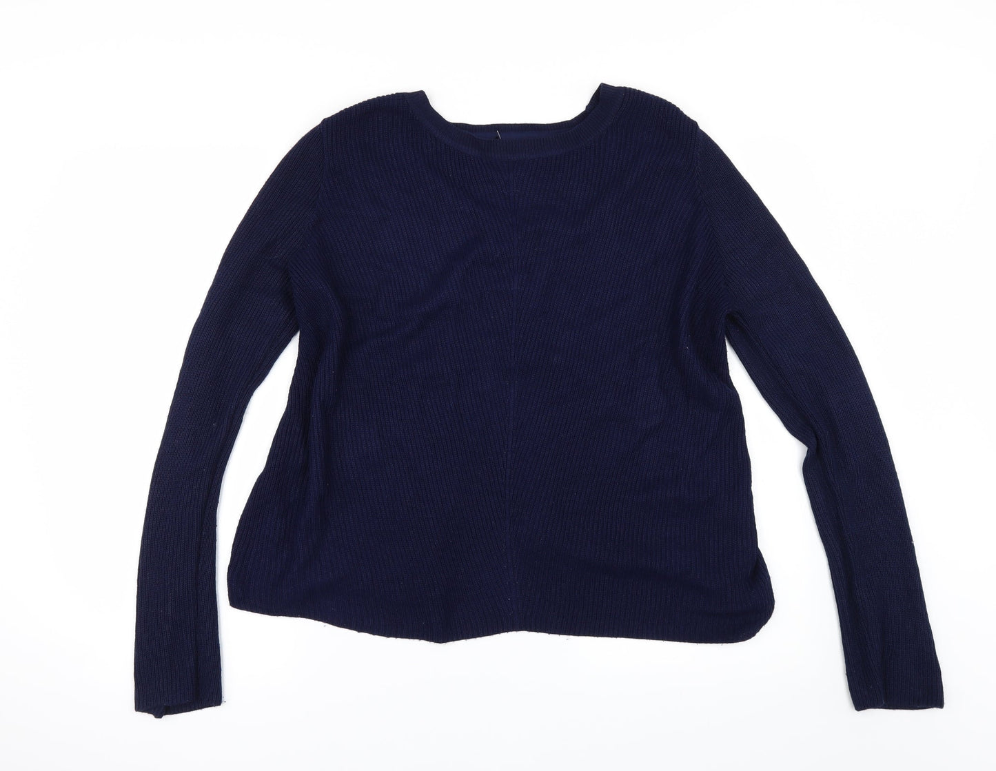 Topshop Womens Blue   Pullover Jumper Size 10  - BACK SPLIT