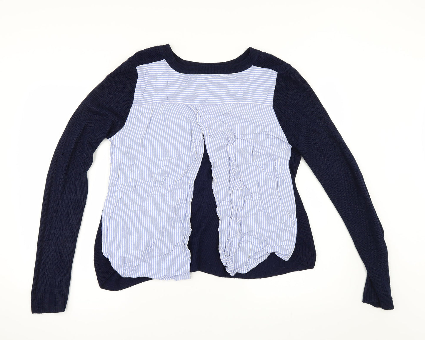 Topshop Womens Blue   Pullover Jumper Size 10  - BACK SPLIT