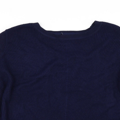 Topshop Womens Blue   Pullover Jumper Size 10  - BACK SPLIT