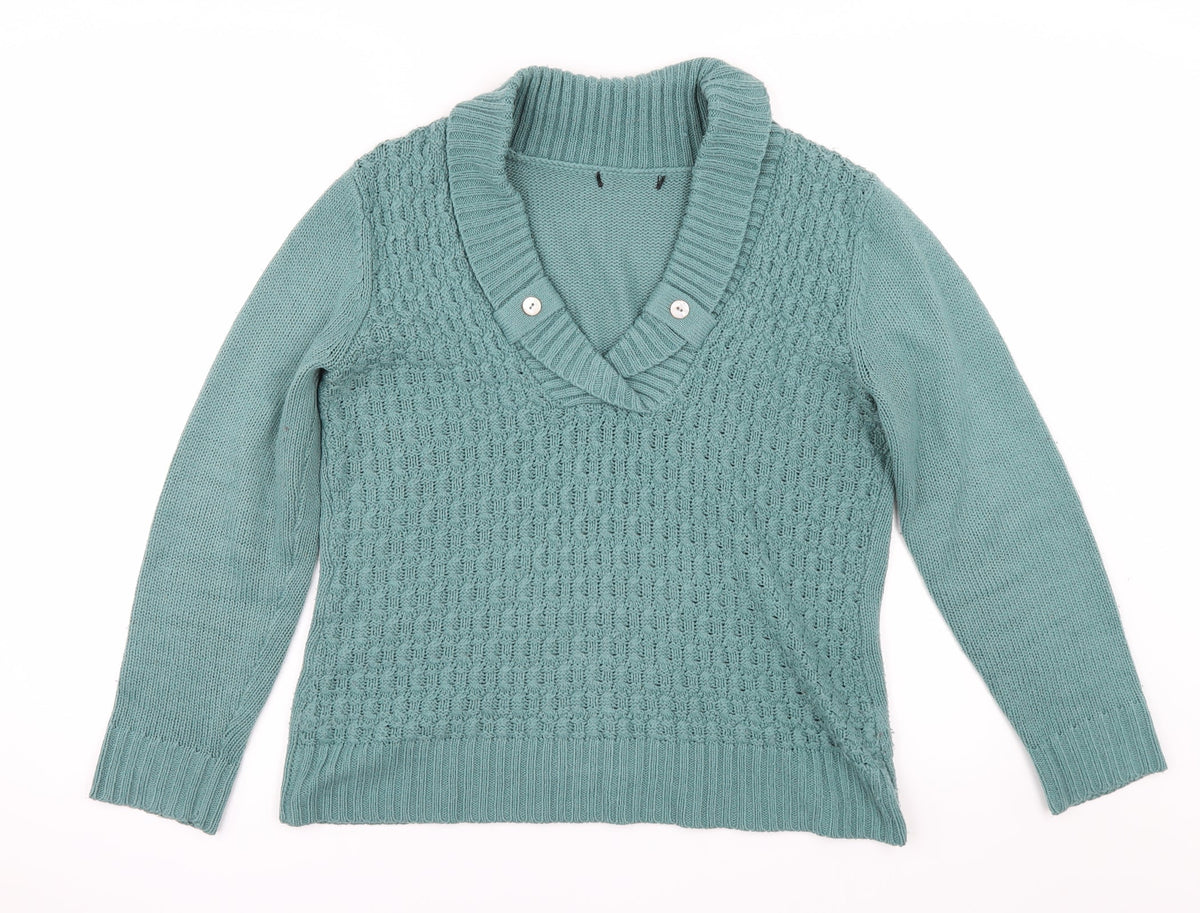 Bonmarché Womens Green Pullover Jumper Size S