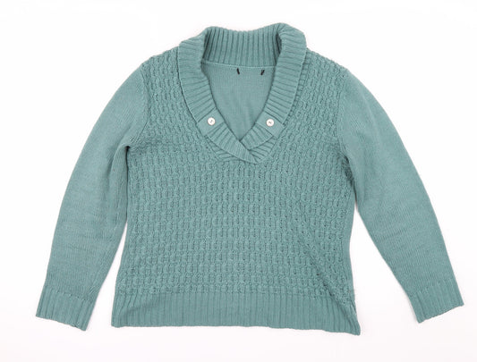 BM Womens Green   Pullover Jumper Size S