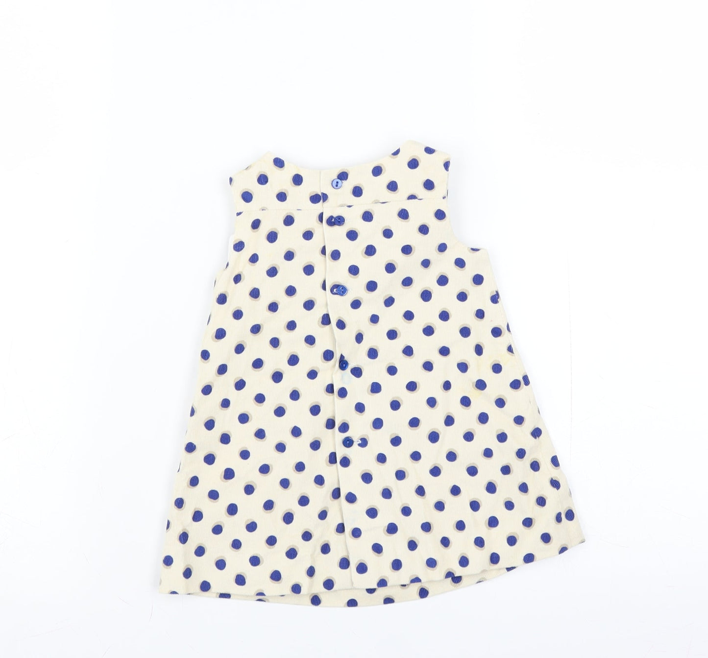 Zara Girls Ivory Polka Dot  Trapeze & Swing  Size 6-9 Months