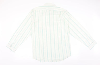 Mens UK Size 16 Chardonay Ivory  Button-Up Long Sleeve Casual Shirt