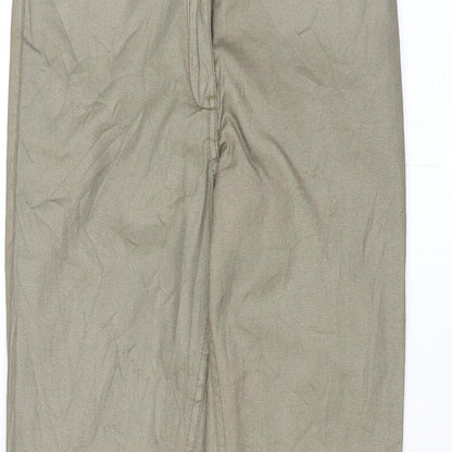 UpFashion Womens Green   Trousers  Size 8 L30 in - Shiny Metallic