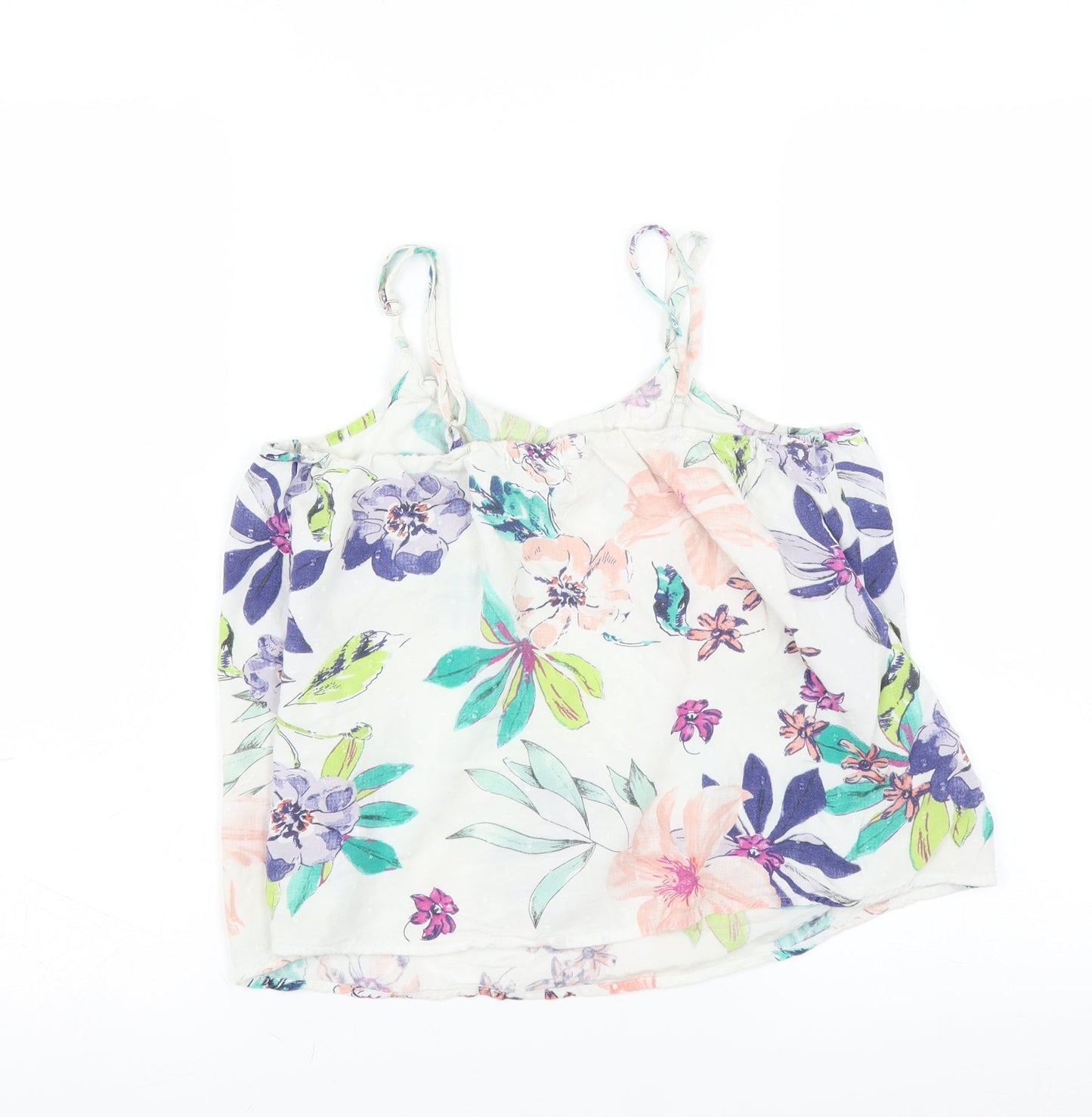 Love To Lounge Womens White Floral  Cami Pyjama Top Size XS