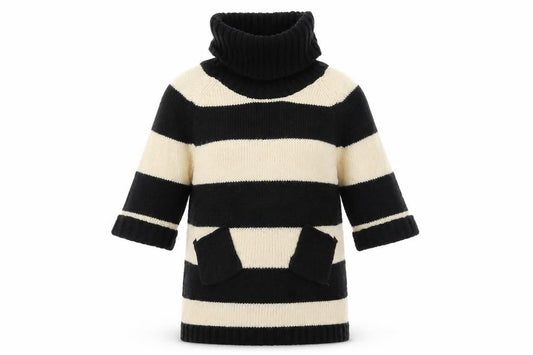 Warehouse Womens Black Striped  Pullover Jumper Size 10