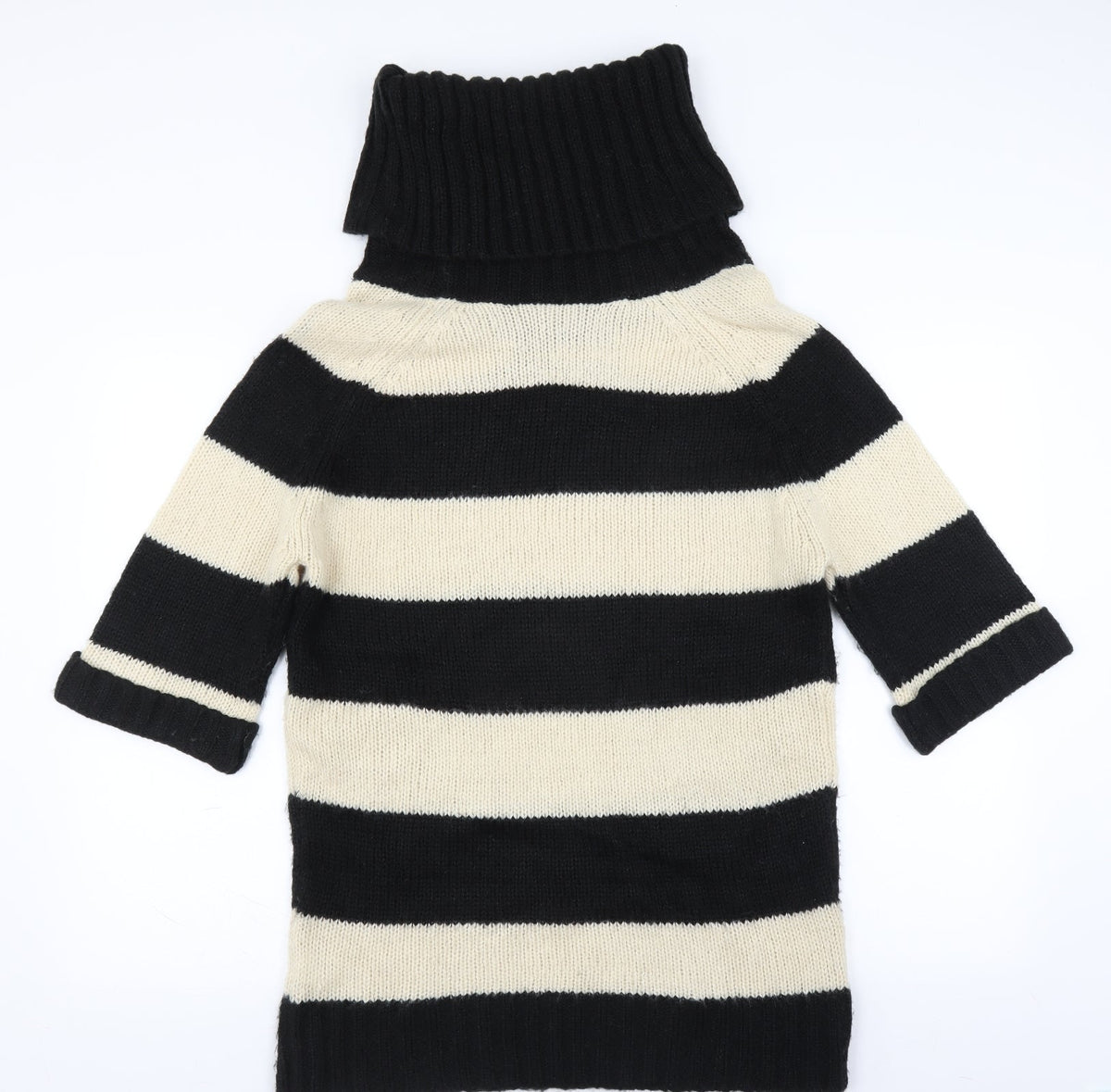 Warehouse Womens Black Striped  Pullover Jumper Size 10