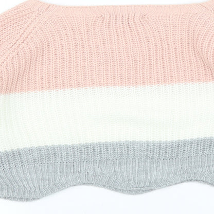 CAMEO ROSE  Womens Pink   Pullover Jumper Size S  - Scallop Hem