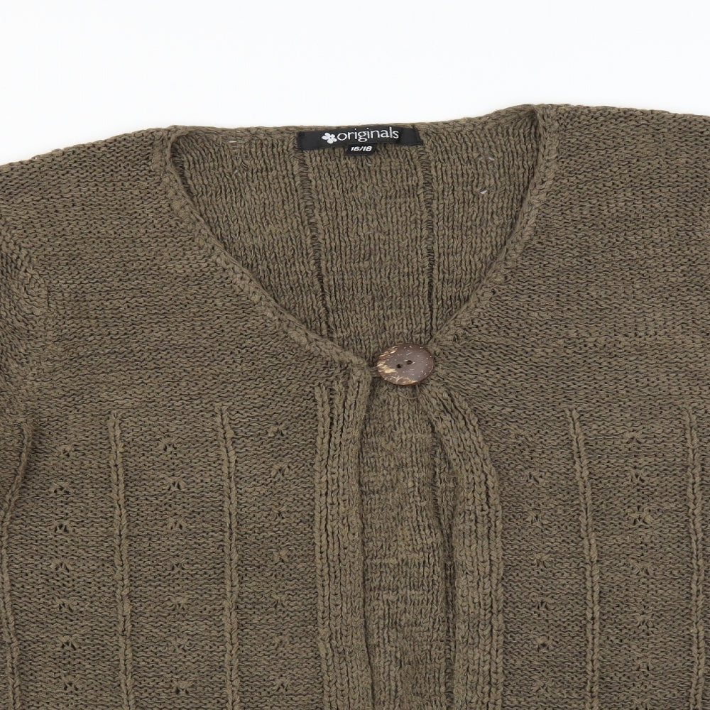 ORIGINALS Womens Green   Cardigan Jumper Size 16