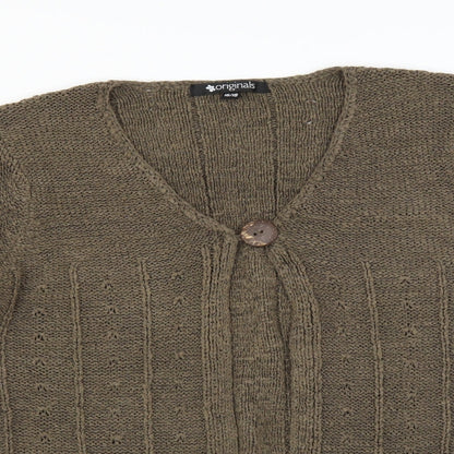 ORIGINALS Womens Green   Cardigan Jumper Size 16