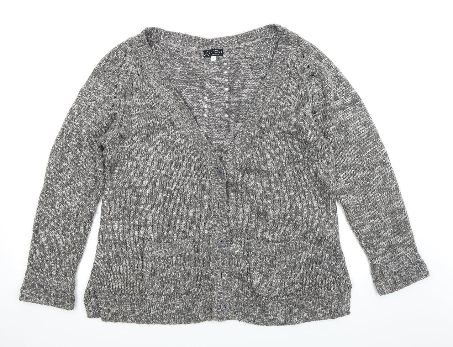 New Look Womens Grey   Cardigan Jumper Size 16