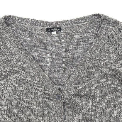 New Look Womens Grey   Cardigan Jumper Size 16