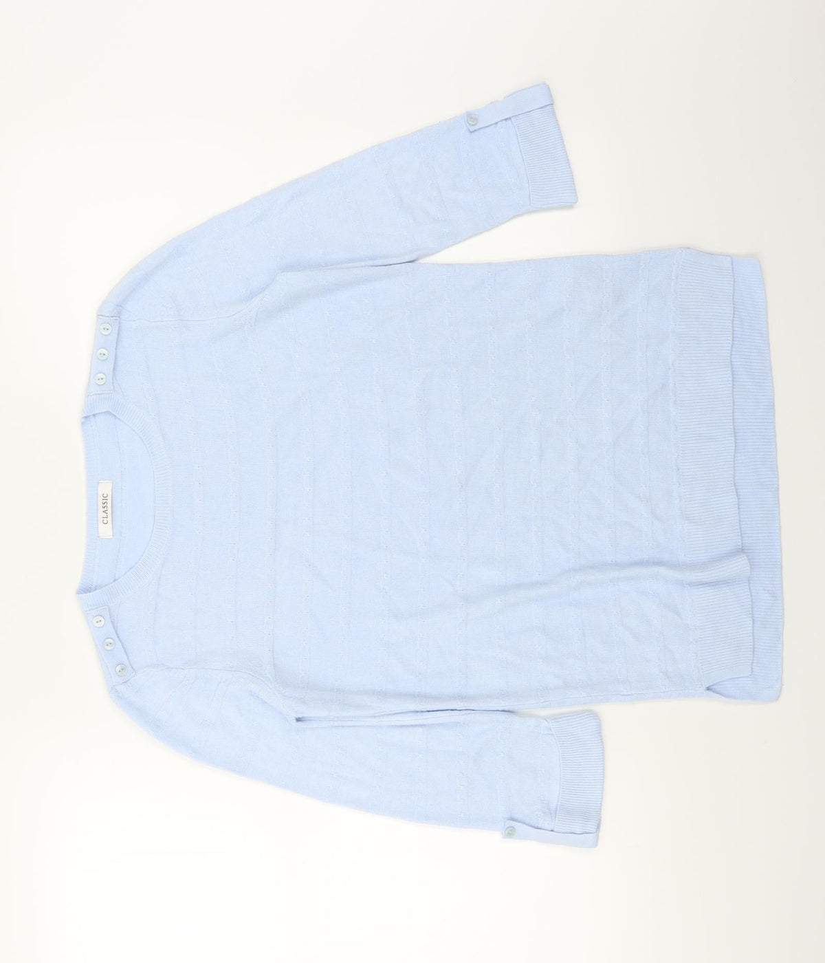 Classics Womens Blue Striped Knit Pullover Jumper Size 8