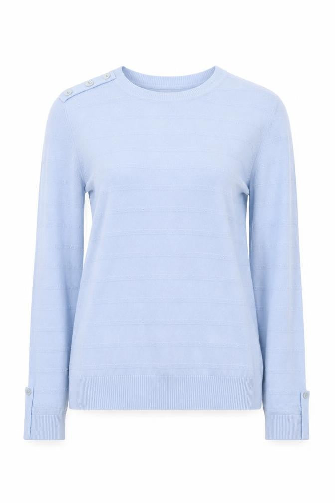 Classics Womens Blue Striped Knit Pullover Jumper Size 8