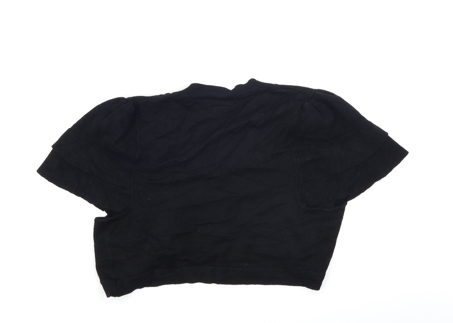 Papaya Womens Black  Knit Shrug Jumper Size 12