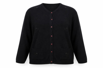 Daisy Leisure Womens Black   Cardigan Jumper Size L