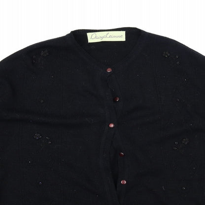 Daisy Leisure Womens Black   Cardigan Jumper Size L