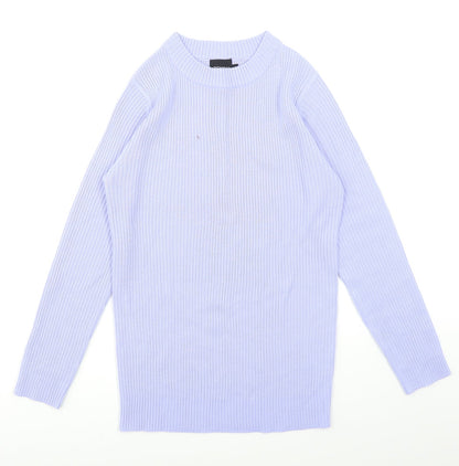 Be You Womens Blue   Pullover Jumper Size 8  - Ribbed