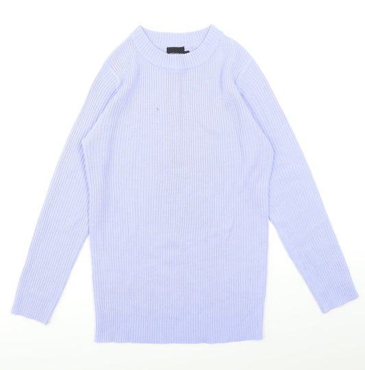 Be You Womens Blue   Pullover Jumper Size 8  - Ribbed