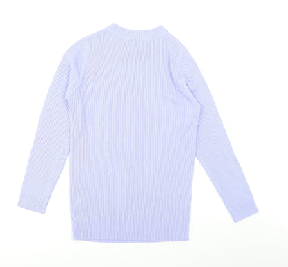 Be You Womens Blue   Pullover Jumper Size 8  - Ribbed