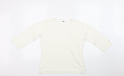 TEXT Womens White   Pullover Jumper Size 10