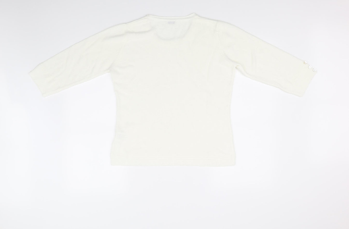 TEXT Womens White   Pullover Jumper Size 10