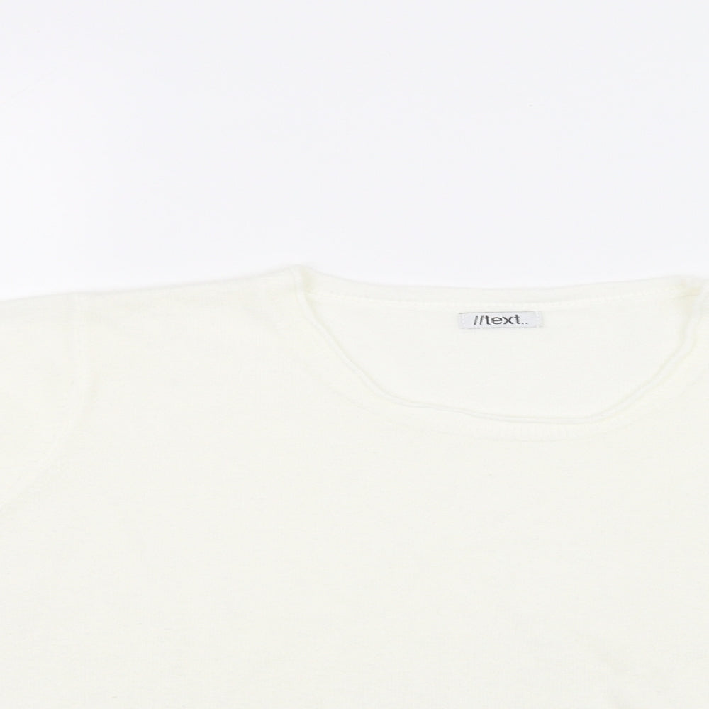 TEXT Womens White   Pullover Jumper Size 10