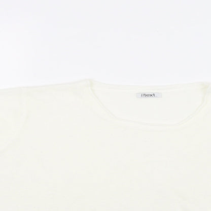 TEXT Womens White   Pullover Jumper Size 10