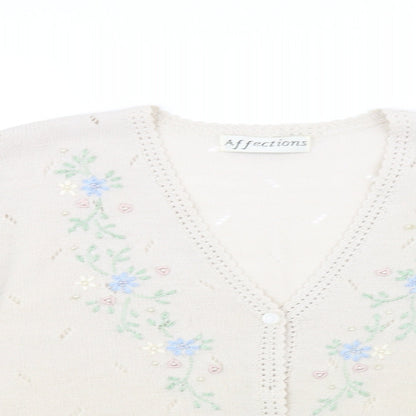 Affections Womens Beige   Cardigan Jumper Size L