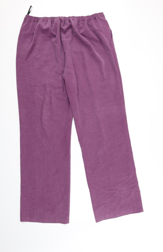 EWM Womens Purple   Trousers  Size 18 L31 in