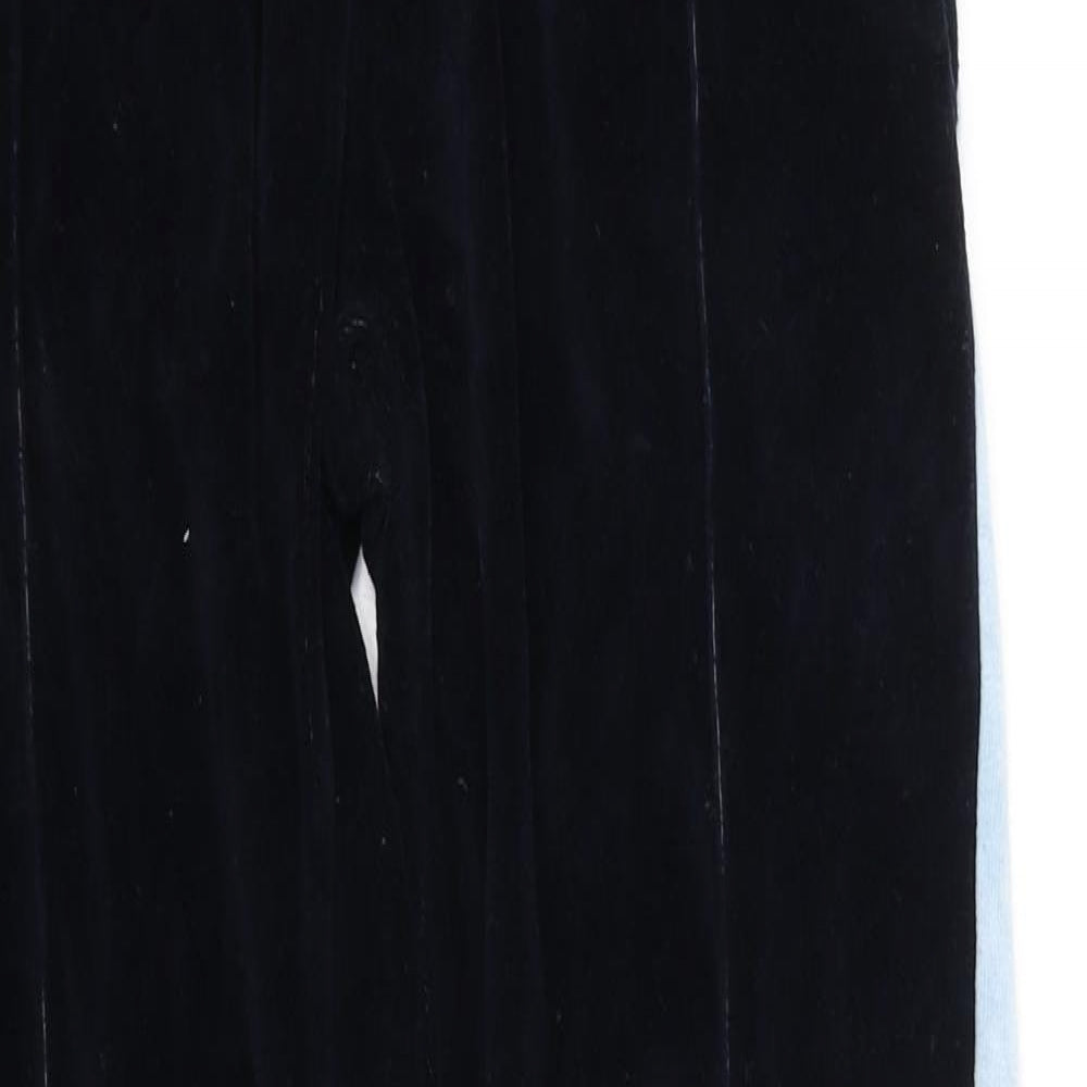 Boohoo Womens Blue Houndstooth  Trousers  Size M L28 in