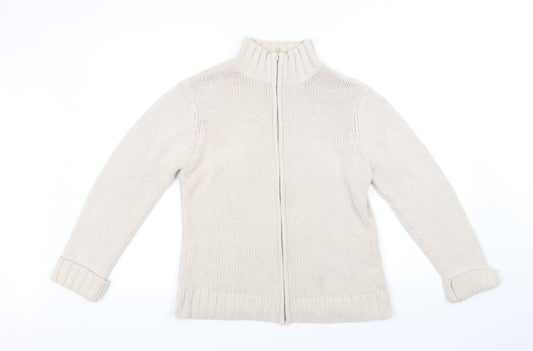Essentials Womens Beige   Full Zip Jumper Size 14