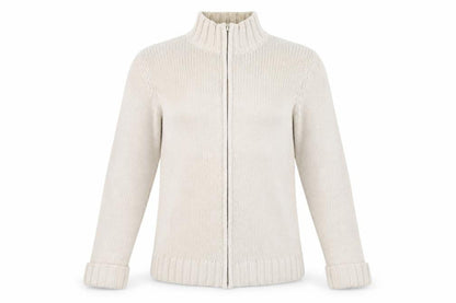 Essentials Womens Beige   Full Zip Jumper Size 14