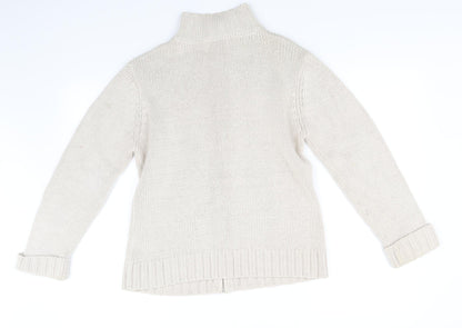 Essentials Womens Beige   Full Zip Jumper Size 14