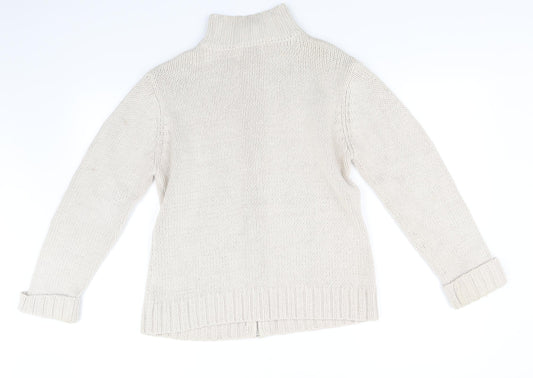 Essentials Womens Beige   Full Zip Jumper Size 14