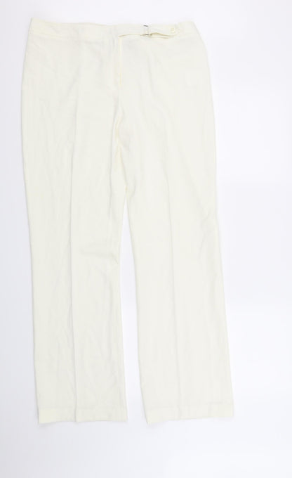 Womens UK Size 16 Sky Designs Regular Fit  White Trousers